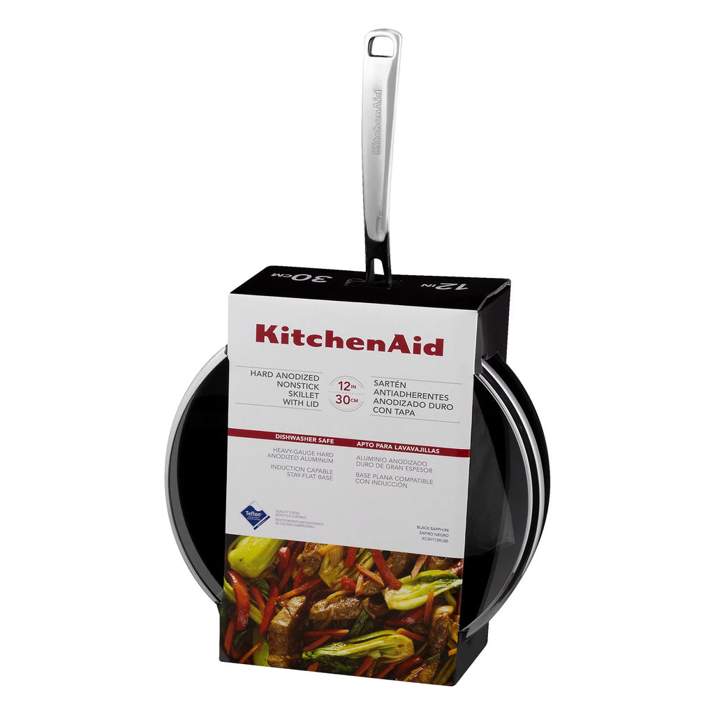 Hard Anodized Nonstick 12" Skillet with Glass Lid V326541