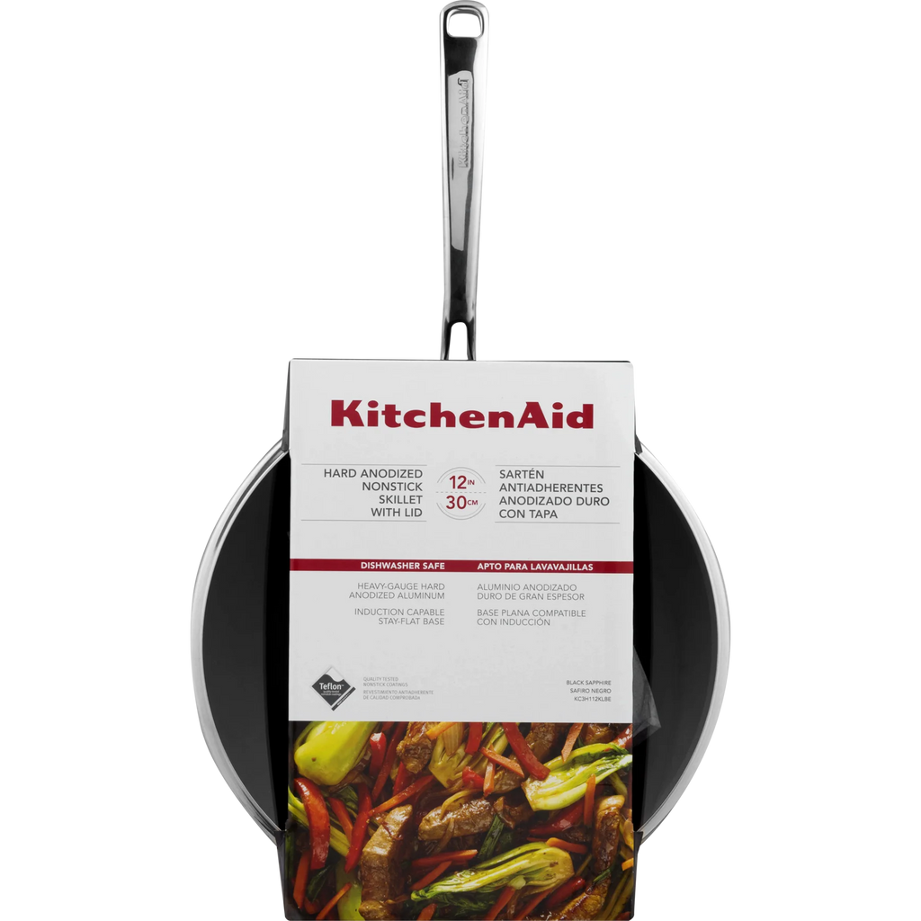 Hard Anodized Nonstick 12" Skillet with Glass Lid V326541